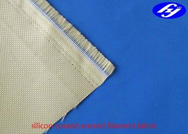 Plain Para Aramid Fabric One Side Coated With 100GSM Liquid Silicone