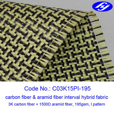 200GSM duidelijke Stof I van Koolstofaramid de Stof van de Vezelkevlar van de Patroon1500d 3K Koolstof